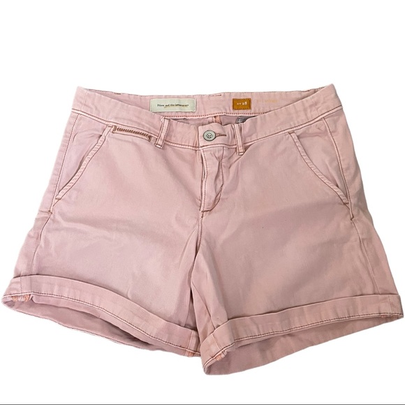Pilcro and the Letterpress Pants - 4) PILCRO AND THE LETTERPRESS pink Hyphen shorts sz 28